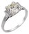 1920s Art Deco Gia 2.19 Carat Diamond Platinum Engagement Ring, Size 7 For Sale
