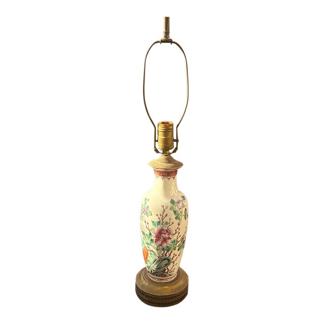 1920s Chinese Famille Rose Lamp For Sale