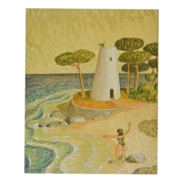 Alberto Gallerati, Where I Saw You, Oil on Canvas, 1970s For Sale