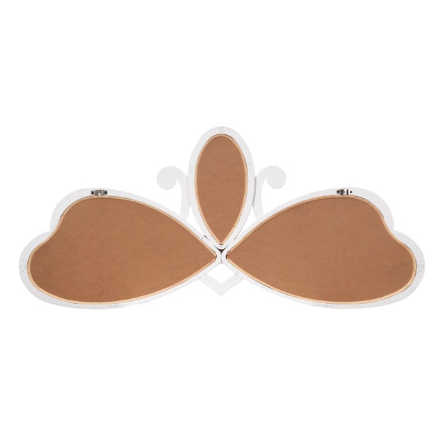 2020s Lifestyle by JY Scroll Mirror in White Metal For Sale - Image 5 of 6