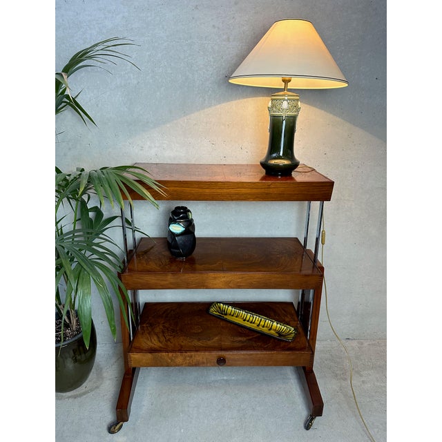 Art Deco Besway Table in Burl Wood, 1930s For Sale - Image 4 of 18