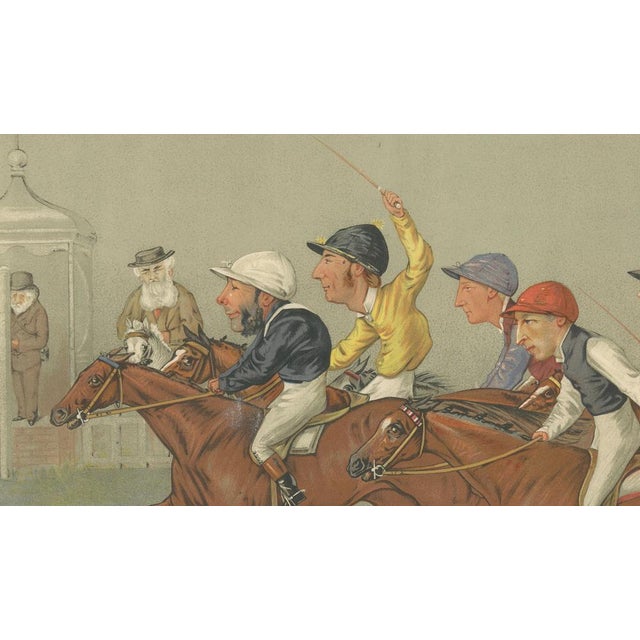 Paper Vincent Brooks, Vanity Fair Winning Post Horse Racing Finish, 1888, Print For Sale - Image 7 of 9