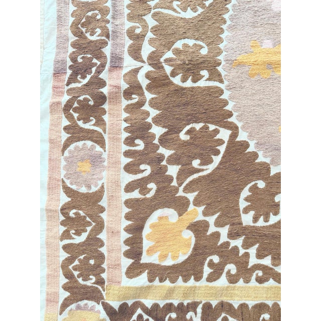 Textile Hand-Embroidered Uzbekistan Suzani Tablecloth For Sale - Image 7 of 7