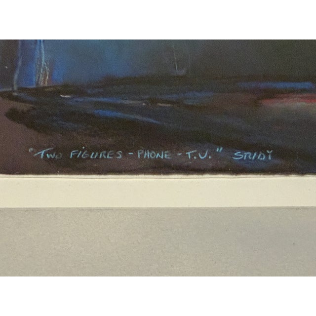 Matthew Johnston - Two Figures - Phone - t.v. - Study, 1985, Mixed Media on Paper For Sale In Washington DC - Image 6 of 12