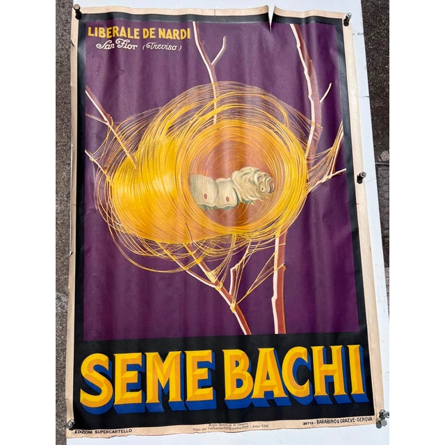Seme Bachi Poster by Barabino and Graeve, 1929 For Sale - Image 6 of 6