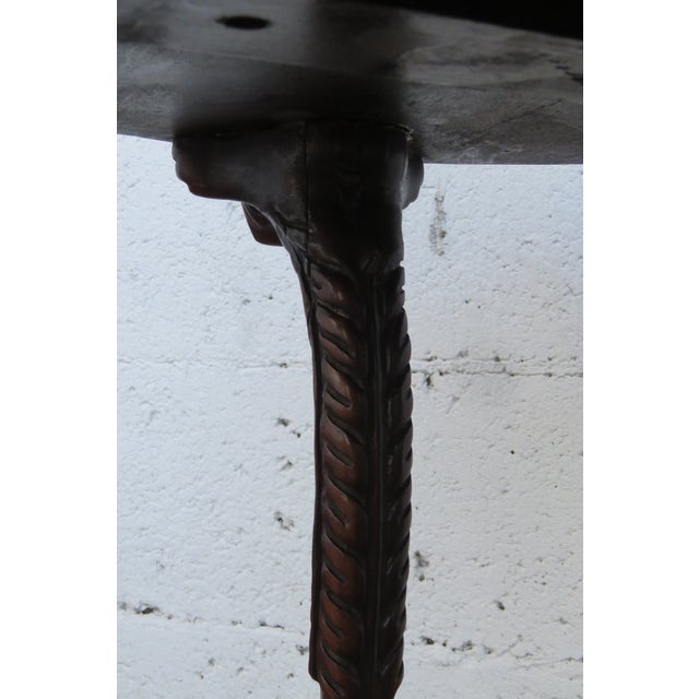 Hand Carved Round Two Tier Mahogany Glass Top Side End Lamp Table 5762 For Sale In Miami - Image 6 of 12