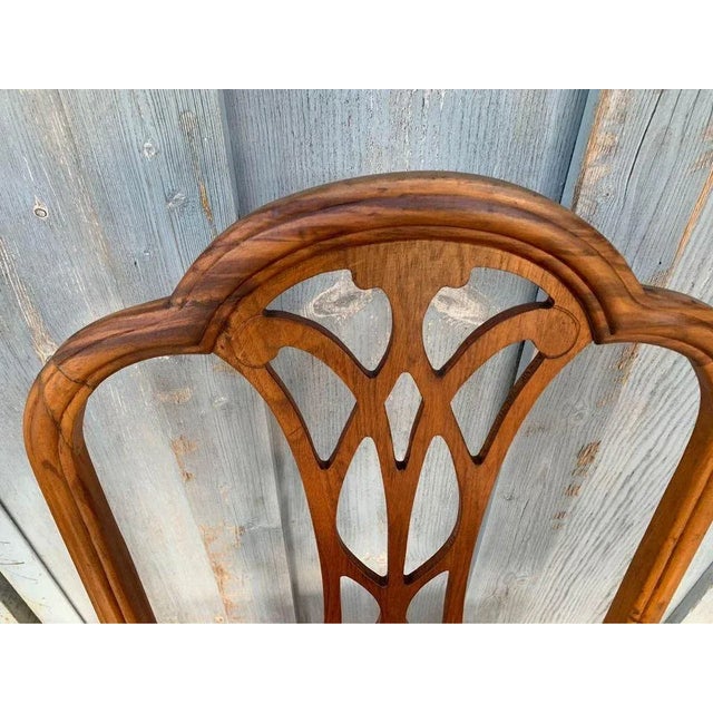 Wood Vintage 1930s Regency Style Reeded Leg Dining Chairs - Set of 6 For Sale - Image 7 of 18