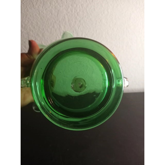 1980s 1980s Vidrios San Miguel Spain Recycled Art Glass Dual Handle Vase For Sale - Image 5 of 10