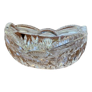 Late 19th Century Cut Glass Bowl For Sale