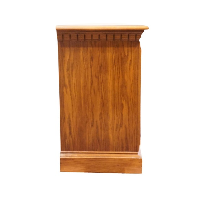 Bassett Furniture Solid Oak Early American Country Style 68" Triple Door Dresser 2283-247 For Sale - Image 15 of 16