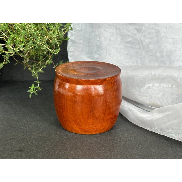 Decorative Hand Turned Wooden Box With Lid For Sale - Image 12 of 12