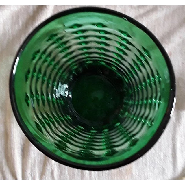 Big Vintage Green Glass Vase, 1970s For Sale - Image 6 of 7