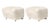 Set of 2 off white natural oak sheepskin the tired man footstools by Lassen Dimensions: W 55 x D 53 x H 36 cm Materials:...