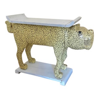 1980s Pop Art Keith Haring Cat Table For Sale