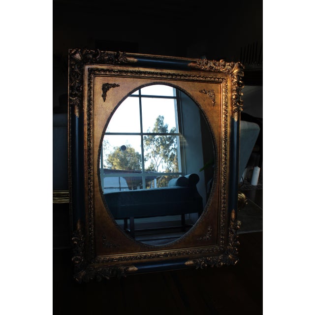 1990s Gilded Antique Style Mirror For Sale - Image 5 of 9