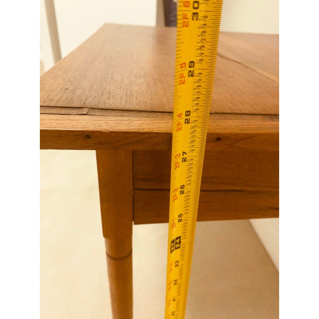 Wood Early 19th Century Old Salem Nc Tavern Table Antique Pine and Maple W Spindle Legs and Breadboards For Sale - Image 7 of 11