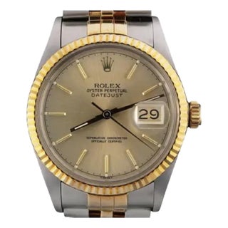 Steel & Gold Rolex Datejust 36 Champagne Dial Ref 16013 For Sale