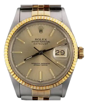 Steel & Gold Rolex Datejust 36 Champagne Dial Ref 16013