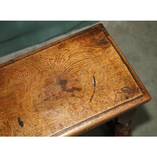 English Oak Bobbin Turned Joint Stool, 1700s For Sale - Image 6 of 18