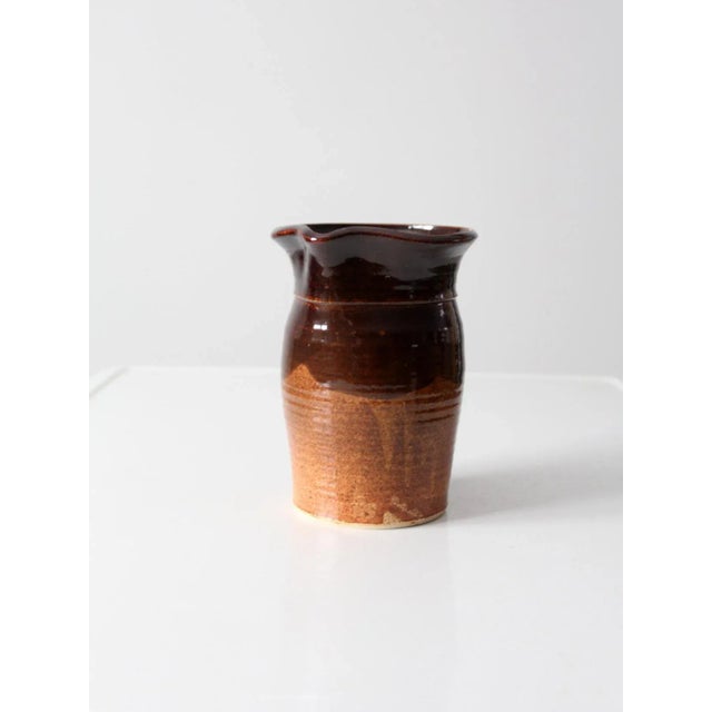 Contemporary Vintage Studio Pottery Pitcher For Sale - Image 3 of 11