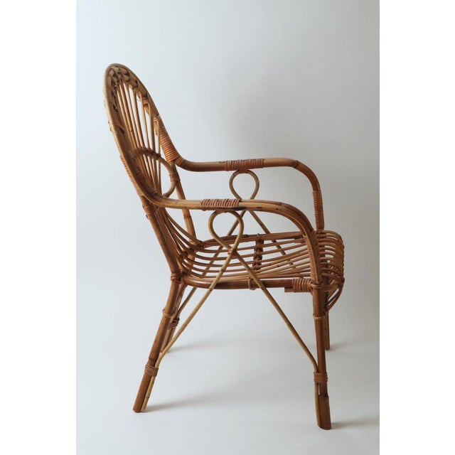 Italian Rattan & Bamboo Peacook Chair, 1970s For Sale - Image 10 of 18