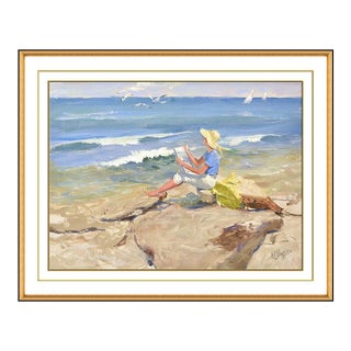 Mid 20th Century Painting the Surf, Al Buell For Sale