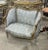 Rococo Style Sky Blue Sofa With Gold Details For Sale - Image 4 of 4
