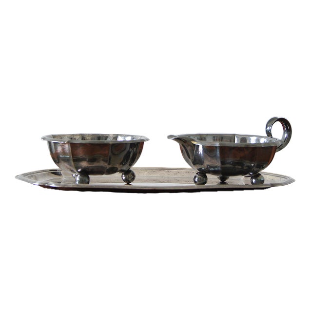 Milk and Sugar Set by Nils Johan for Prima N S, 1950 For Sale