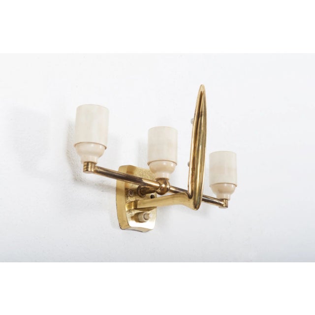 Mid-Century Alraune Brass and Acrylic Glass Sconce by J. T. Kalmar, 1950s For Sale - Image 10 of 12
