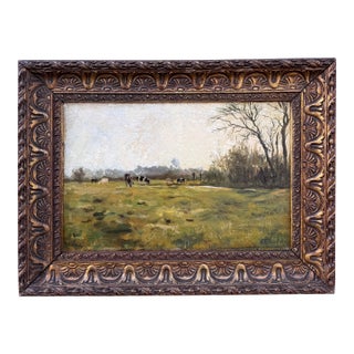 19th Century English Pastoral Painting, Flemish School Impressionism For Sale