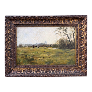 19th Century English Pastoral Painting, Flemish School Impressionism