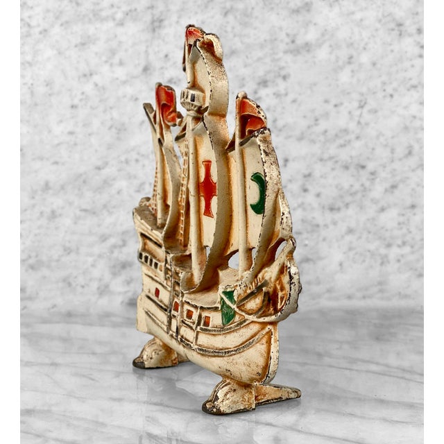 Antique Arts & Crafts Cast Iron Spanish Galleon Ship Doorstop Chairish