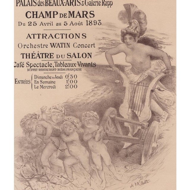 A. Willette, Exposition Internationale from Les Maîtres de L'Affiche, 1898, Original Lithograph For Sale - Image 3 of 12