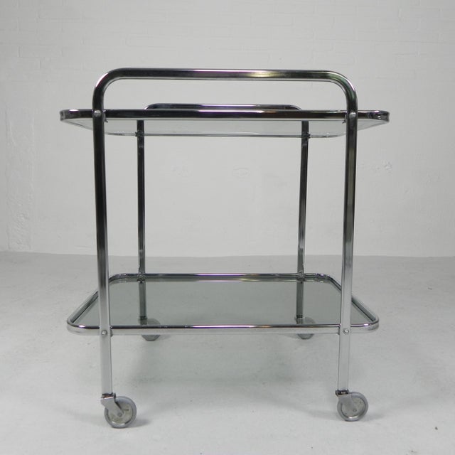 Vintage Chromed Serving Trolley, 1970s For Sale - Image 15 of 16