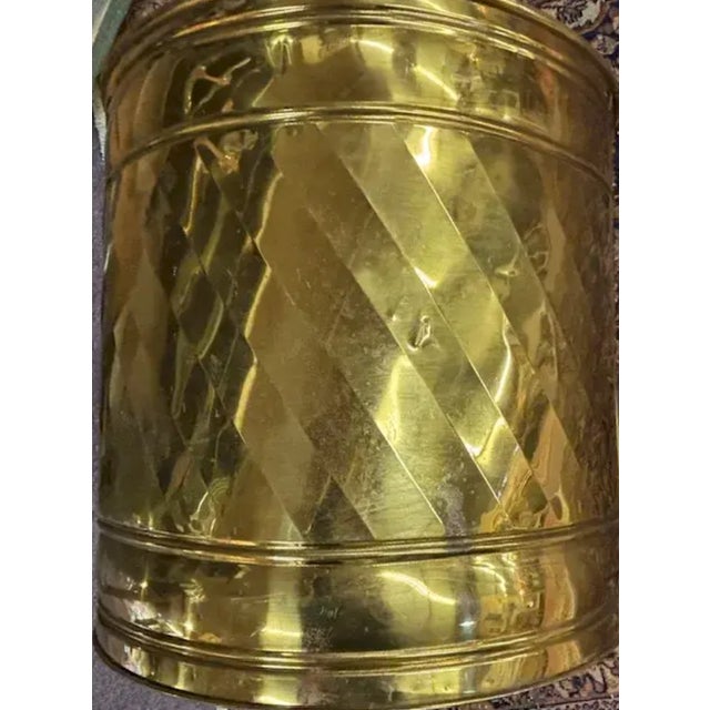 Mid 20th Century Mid Century Brass Planter, Decor, Signed For Sale - Image 5 of 6