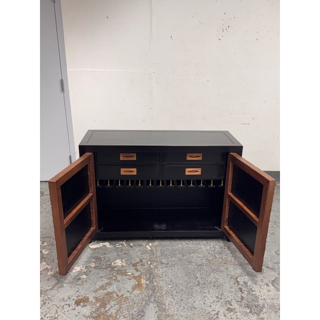 Black Robert Kuo for McGuire Furniture Dragon Swirl Bar Cabinet For Sale - Image 8 of 12