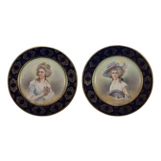 English Ceramic Plates, Early 20th Century, Set of 2 For Sale