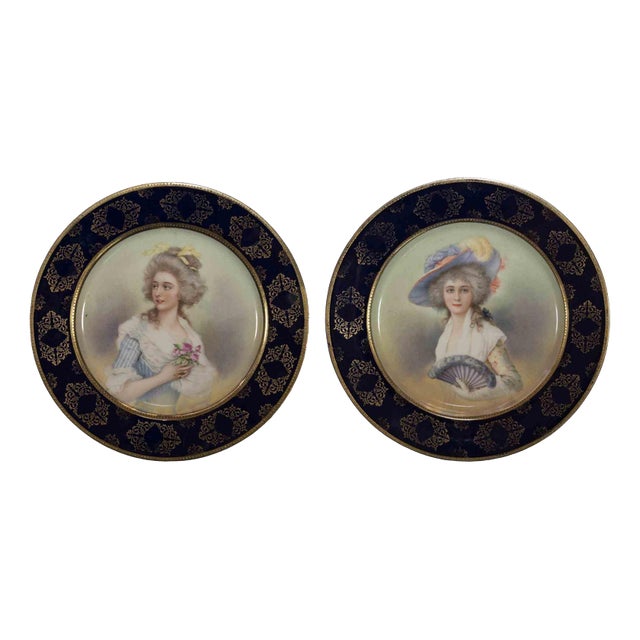 English Ceramic Plates, Early 20th Century, Set of 2 For Sale