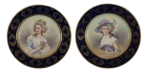 English Ceramic Plates, Early 20th Century, Set of 2