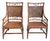 Vintage Chinoiserie Rattan Bamboo Armchairs Woven Cane Seat & Backrest 1970s For Sale
