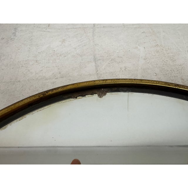 Goldenrod Mid-Century Italian Brass Vanity or Dressing Table Mirror, 1950s For Sale - Image 8 of 15