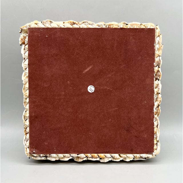 Vintage Coastal Seashell Covered Shell Encrusted Box – Coastal / Tropical For Sale - Image 16 of 18
