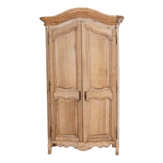 Small 18th Century Louis XV–Period Curved Cabinet in Bleached Oak, France For Sale