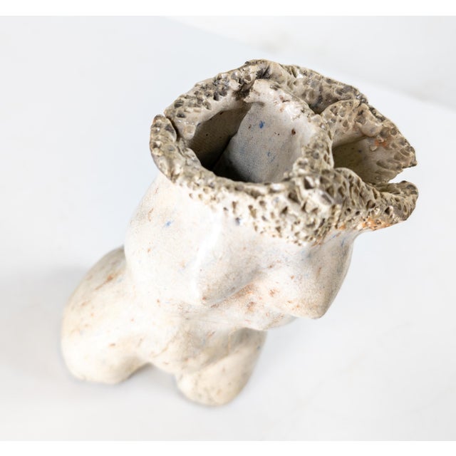 Ceramic Mid-Century Modern Art Pottery Female Torso Figure Vase or Pen Holder For Sale - Image 7 of 9