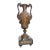 Antique Ornate Bronze Patinated Marble Victorian Ewer Mantle Garniture Vase For Sale