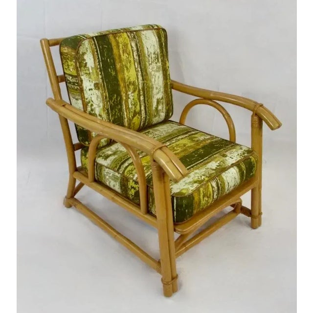 Ficks Reed Mid-Century John Wisner Design for Ficks Reed Bentwood Bamboo Rattan Club Lounge Chair For Sale - Image 4 of 18
