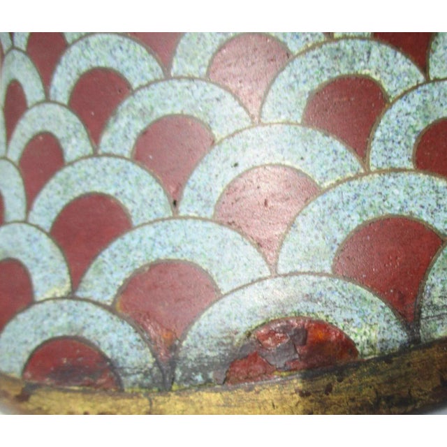 Massive Japanese Enamel Vase Late 19th Century For Sale - Image 10 of 13