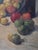 Green Mid 20th Century Impressionist Wine and Fruit Still Life Painting For Sale - Image 8 of 12
