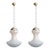 Rare Pair of Mid-Century Murano Glass Pendant Lamps by Carlo Nason for Mazzega, 1970s For Sale