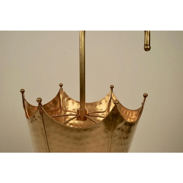 Mid-Century Brass Umbrella Stand For Sale - Image 4 of 10